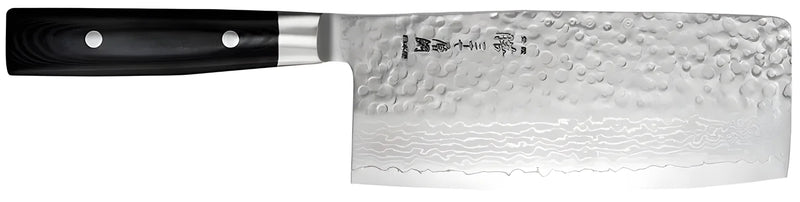 Yaxell ZEN Mannaia Cinese per Verdure Lama 18 cm – Acciaio VG10 61 HRC, 37 Strati Damasco Martellato