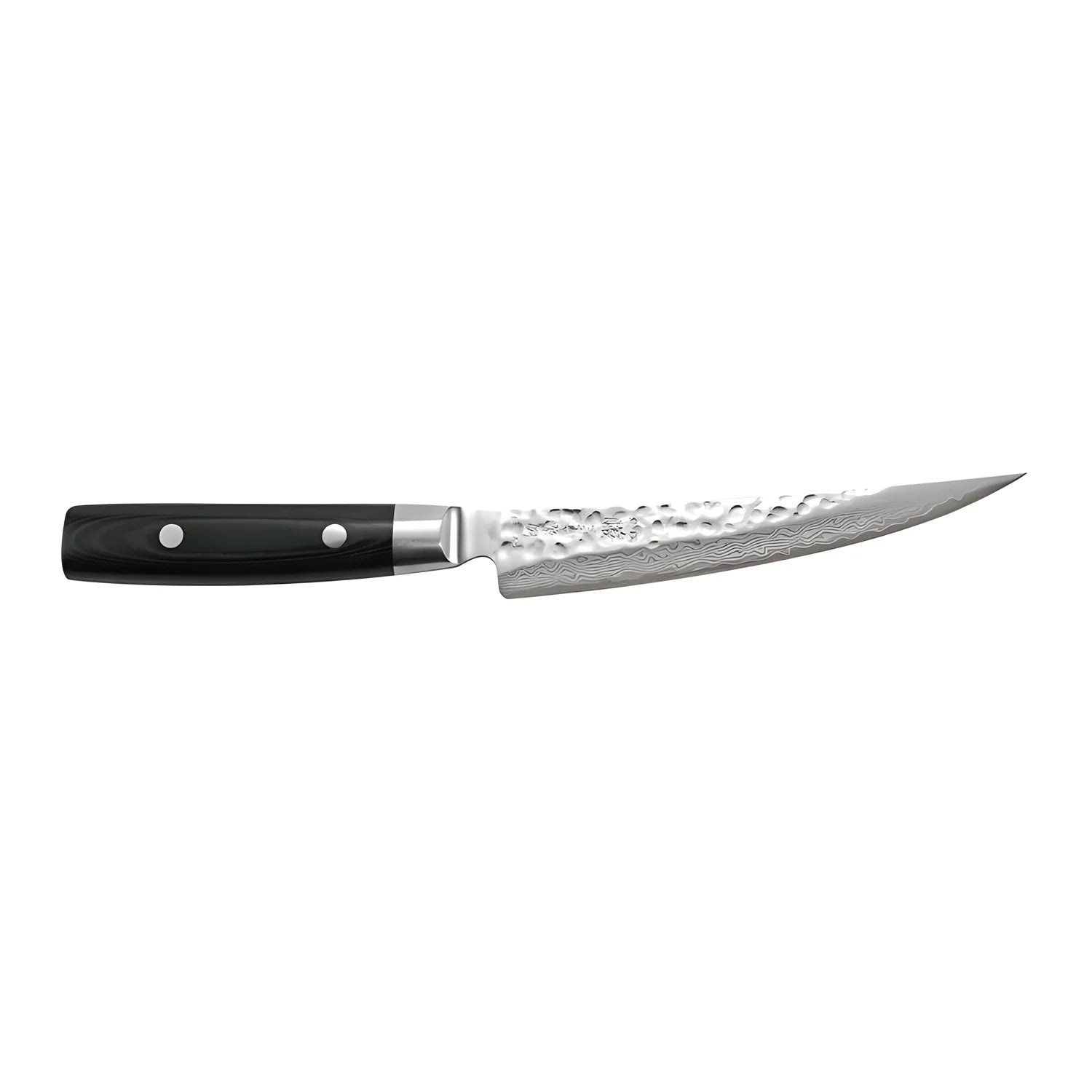 Yaxell ZEN Coltello per Dissossare Curvo Lama 15 cm – Acciaio VG10 61 HRC, 37 Strati Damasco Martellato