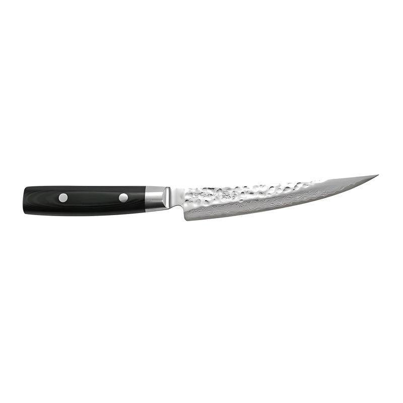Yaxell ZEN Coltello per Dissossare Curvo Lama 15 cm – Acciaio VG10 61 HRC, 37 Strati Damasco Martellato
