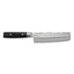 Yaxell ZEN Coltello Nakiri per Verdure Lama 16,5 cm – Acciaio VG10 61 HRC, 37 Strati Damasco Martellato