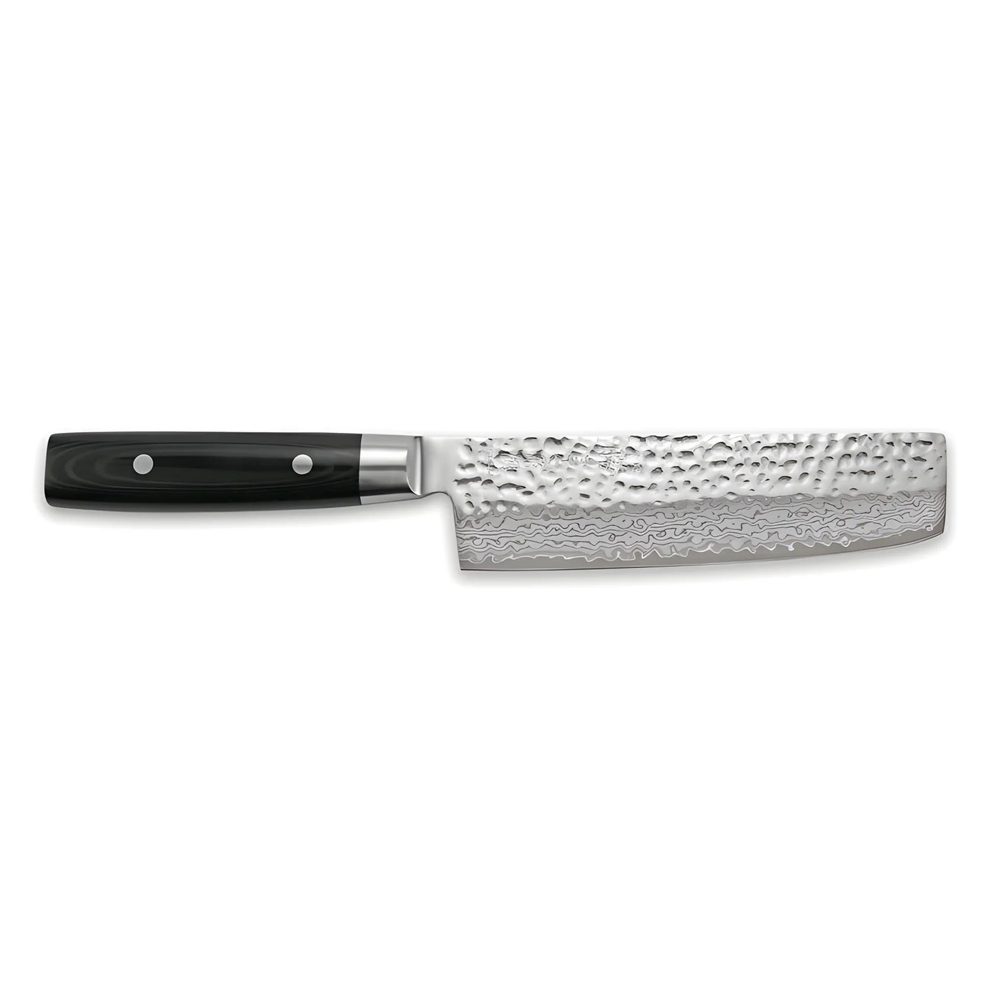 Yaxell ZEN Coltello Nakiri per Verdure Lama 16,5 cm – Acciaio VG10 61 HRC, 37 Strati Damasco Martellato