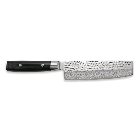 Yaxell ZEN Coltello Nakiri per Verdure Lama 16,5 cm – Acciaio VG10 61 HRC, 37 Strati Damasco Martellato