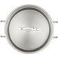 Pentola alta "IMPACT" adatta ad induzione con coperchio in vetro cm Ø24x17,8 / L 7,2 1136124