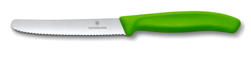 Victorinox Coltello da Tavola Swiss Classic Ondulato 11 cm | Manico Verde | 6.7836.L114
