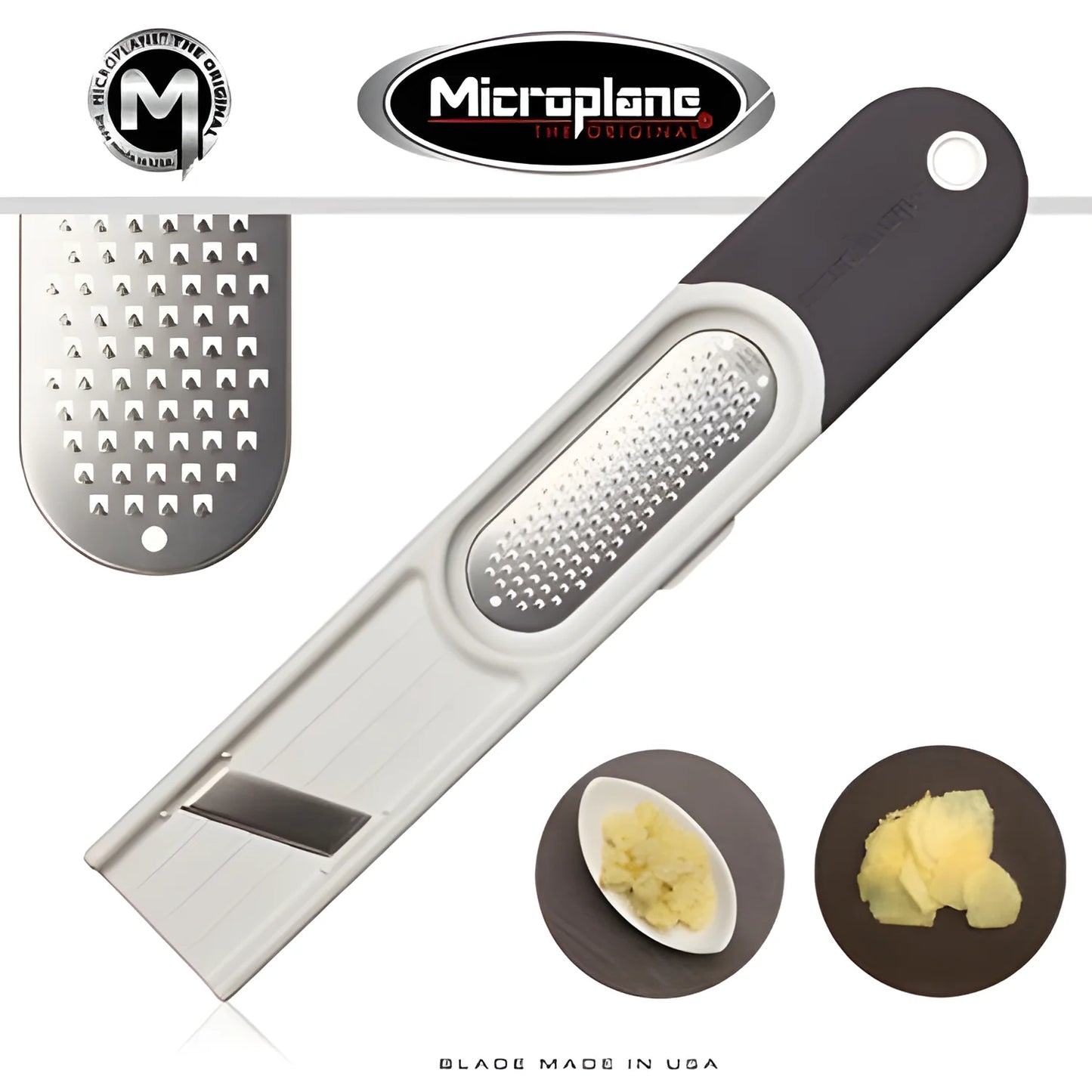 Microplane Grattugia affetta Zenzero 3 in 1