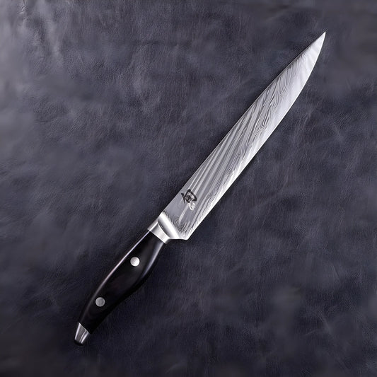 Kai Shun Nagare Black Coltello damascato trinciante stretto cm 23 NDC-0704S