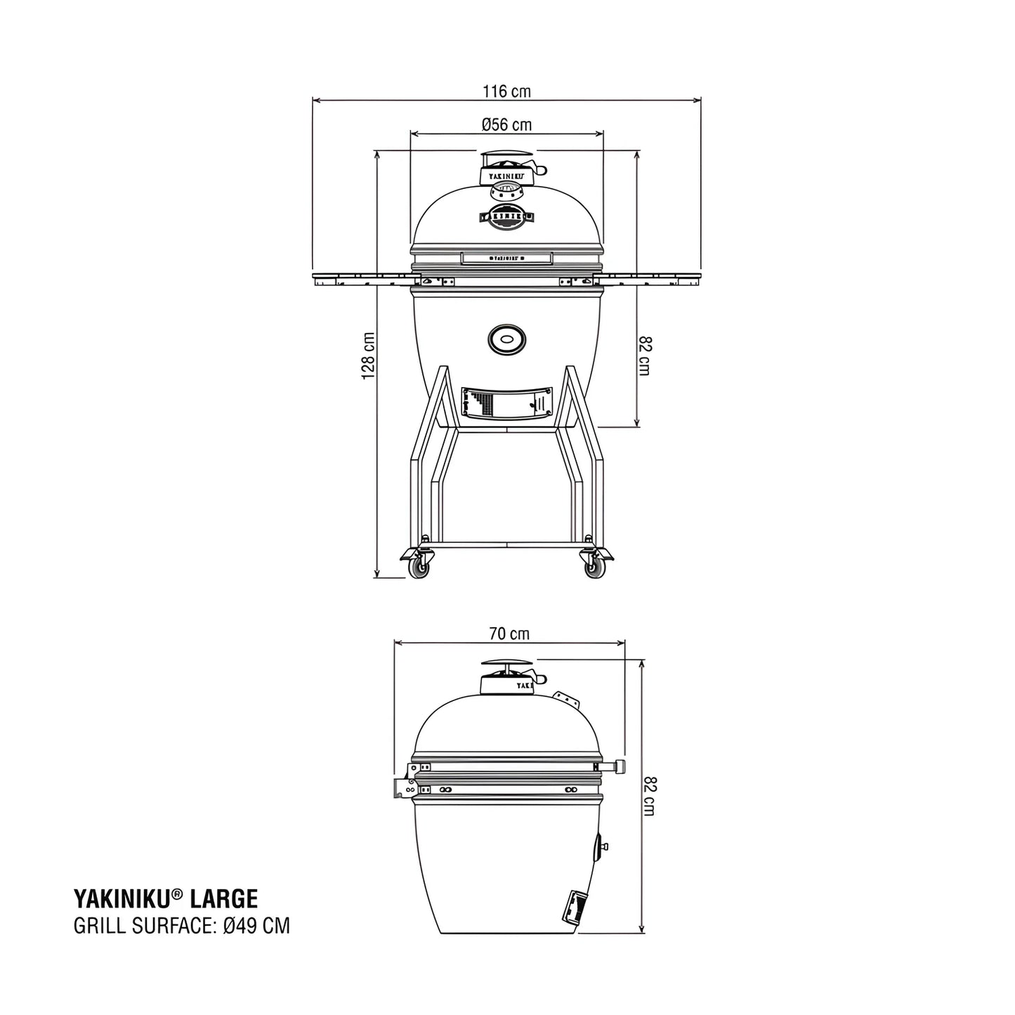 Yakiniku Kamado Large 19" (49 cm) – Set Completo per 6-8 Persone