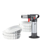 Set Creme Brulèe bruciatore professionale con piezo elettrico "Deluxe", 7 pezzi cm 15/ml 85
