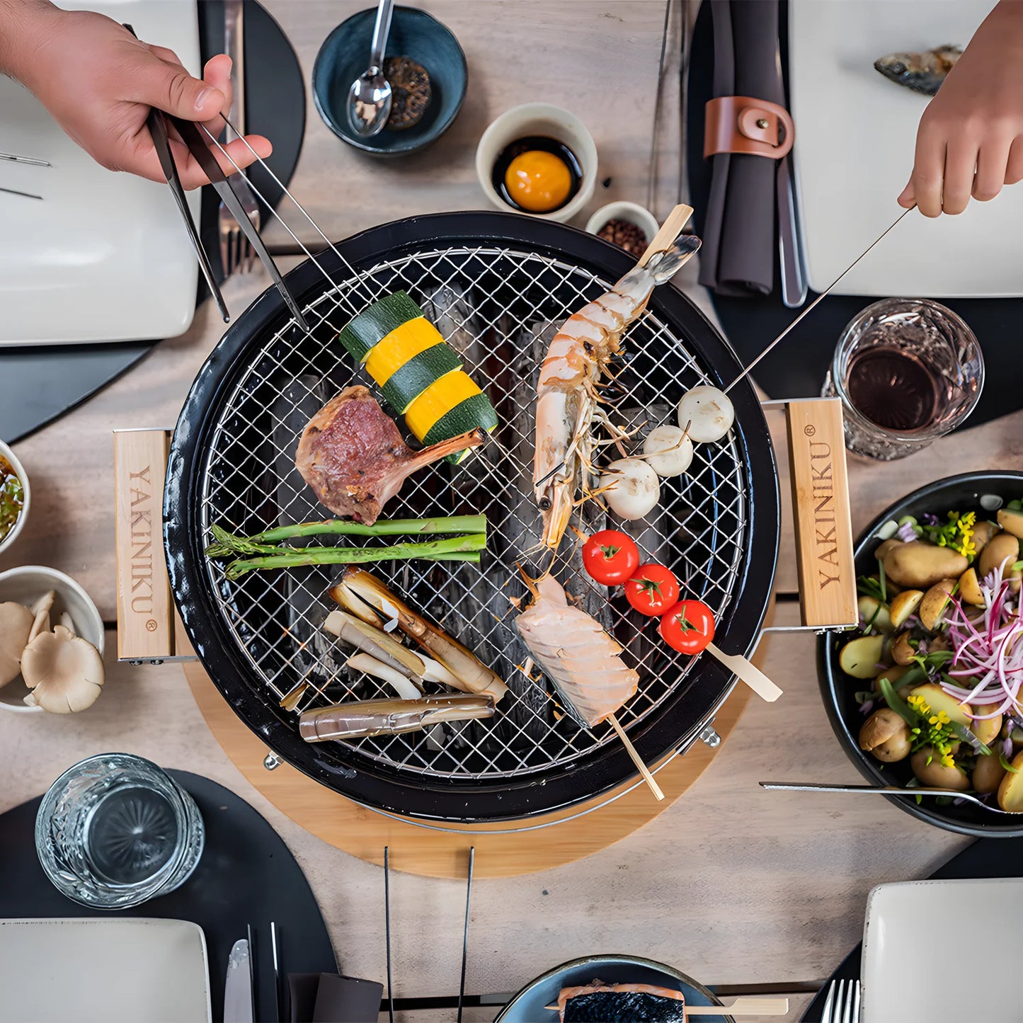 Yakiniku Shichirin Tondo Ø34,5 cm – Griglia da Tavolo Giapponese per 2-6 Persone