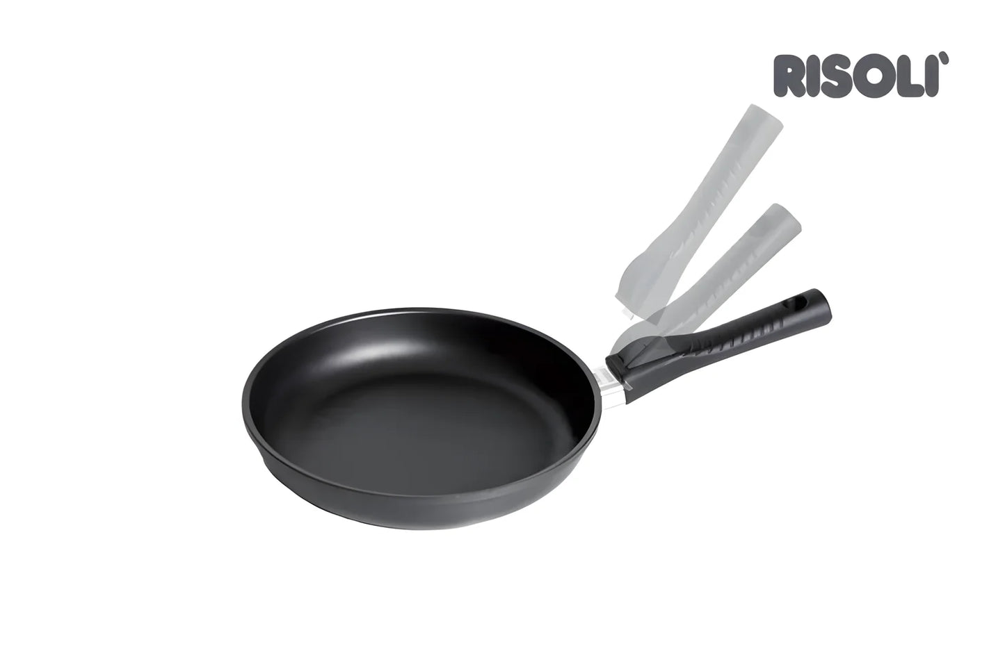 Risolì Padella induzione salvaspazio in alluminio antiaderente Platinun Plus Chemours 32 cm con manico removibile 01103INS/32T
