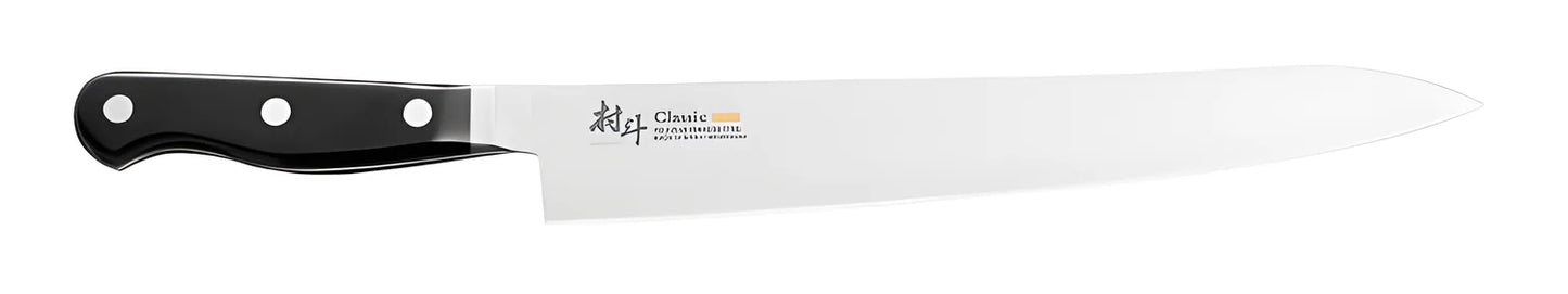 Shimomura Coltello Murato Classic Slicer cm27, Lama damascata in Acciaio Inox con tre strati VG10