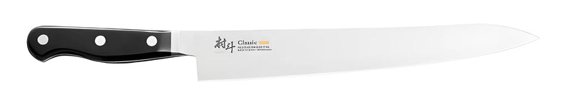 Shimomura Coltello Murato Classic Slicer cm27, Lama damascata in Acciaio Inox con tre strati VG10