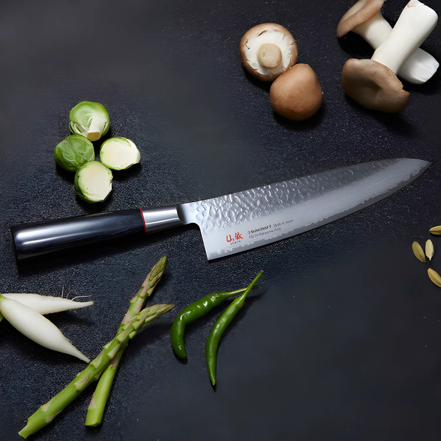 Suncraft Senzo Cassic coltello da cuoco damascato martellato VG10 - cm 20