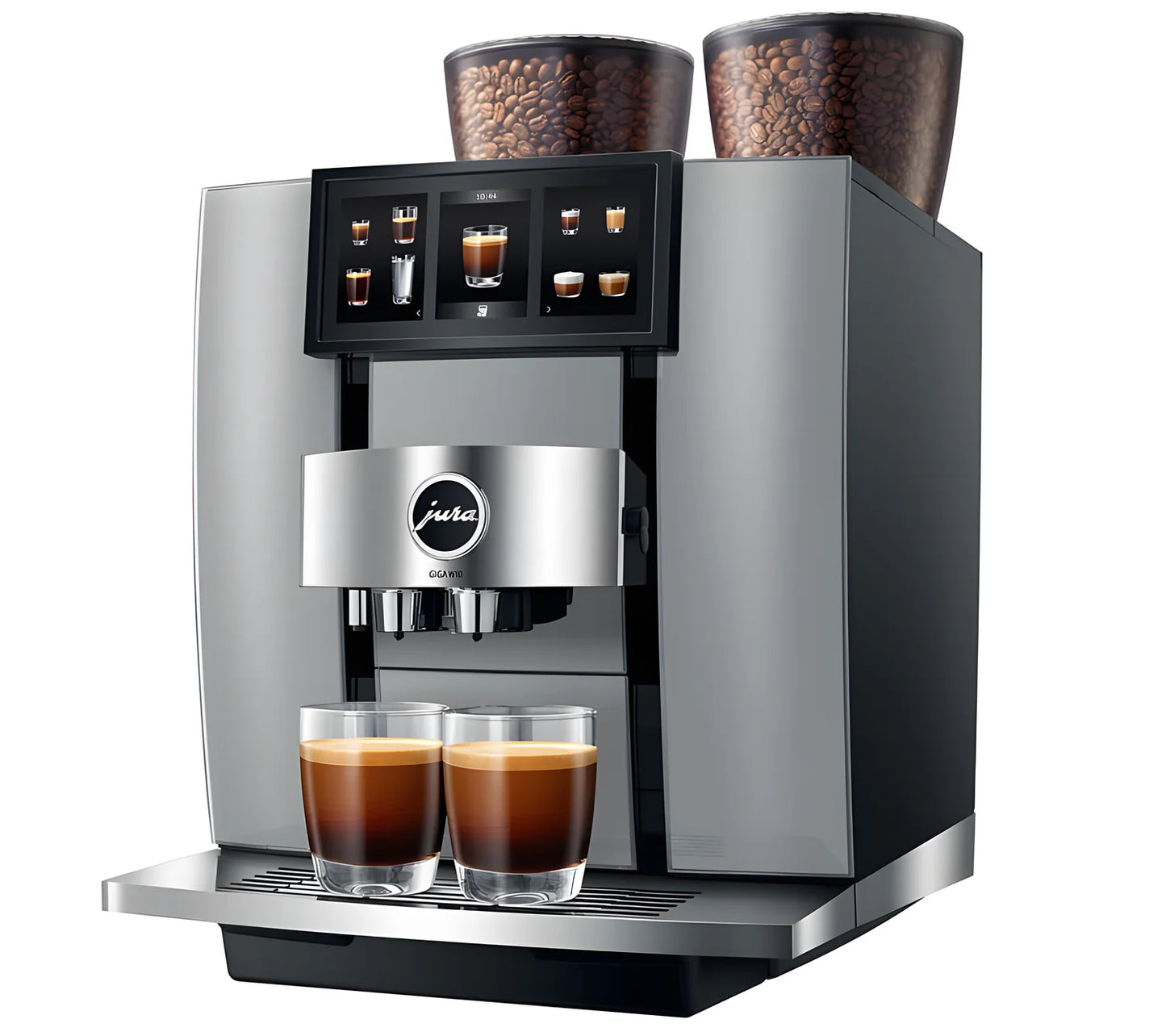 Jura GIGA W10 Diamond Silver-macchina da caffè caffetteria Professionale adatta per ufficio o B&B fino a 50 preparazioni di caffè al giorno senza rifornire..