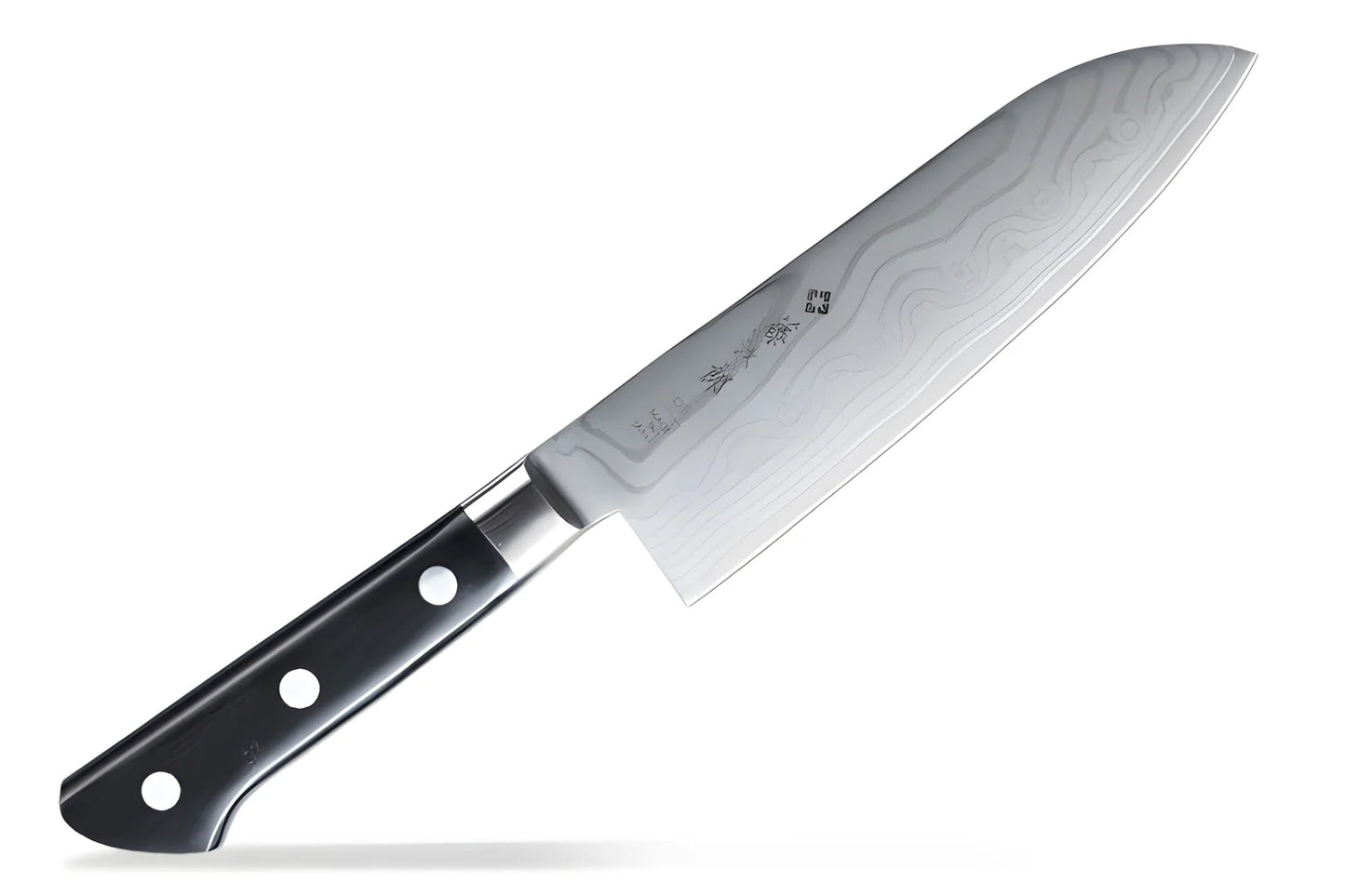 Tojiro Coltello Santoku 17 cm Damascato Acciaio VG10 37 strati di manico forgiato F-659