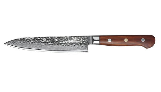 Shimura PRO coltello Utility damascato martellato 67 strati 6"/15 cm