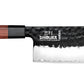 Shimura HIROKI coltello Nakiri damascato martellato tre starti 7"/18 cm