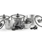 Cookvision Nesto Set originale di pentole 14 pezzi salvaspazio in acciaio inox adatto anche a cottura induzione