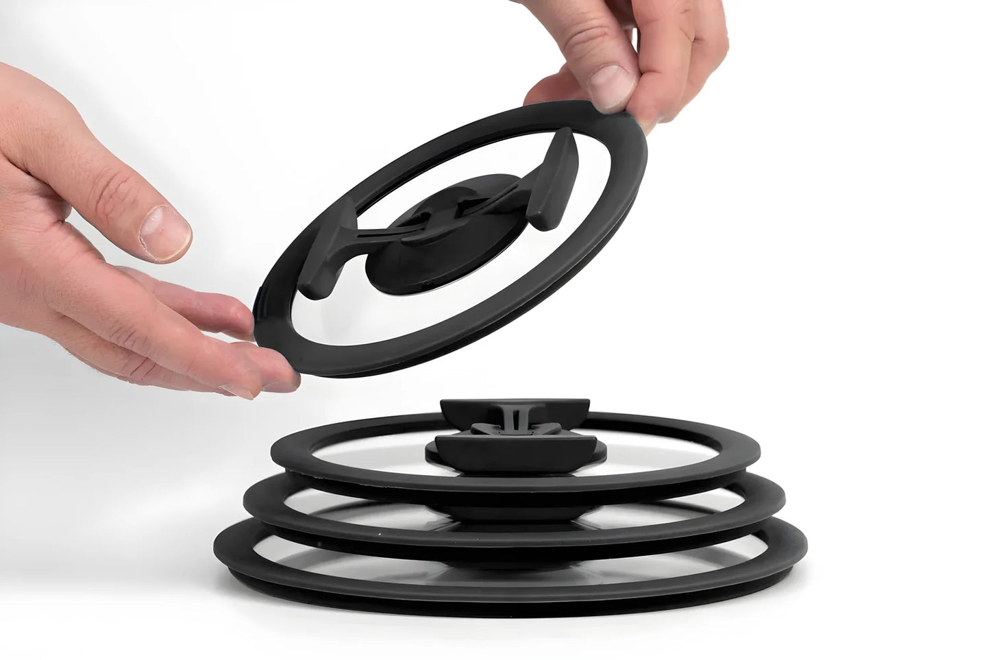 Kookvision Coperchio in vetro con bordo in silicone Nesto cm Ø 20