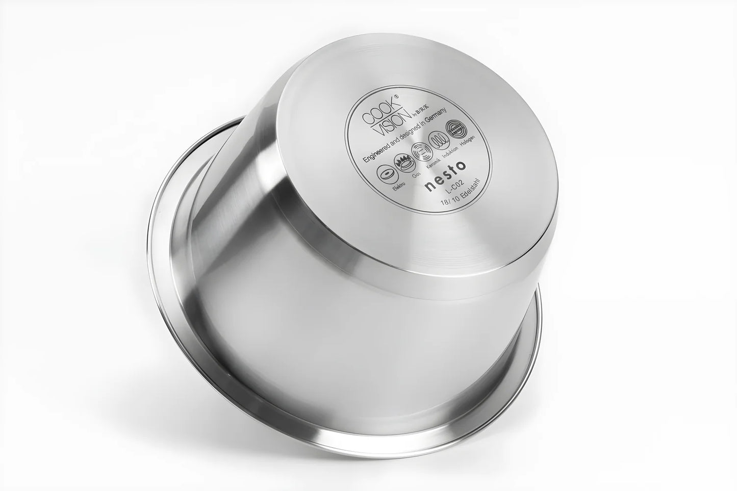 Cookvision Casseruola con scala graduata all'interno "Nesto" cm Ø20x11,4/l 2,8 adatto anche all'induzione