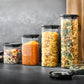 Gefu contenitore in vetro borosilicato per dispensa con tappo trasparente ermetico impilabile DISPENSA 400 ml 12801