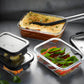 Gefu set di tre contenitore in vetro borosilicato per dispensa con coperchio ermetico impilabile MILO 12799