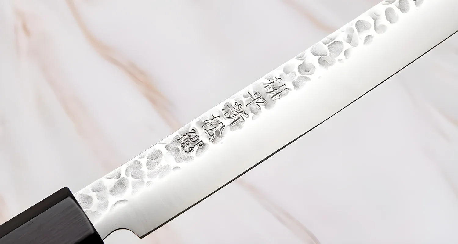 Sunkraft Coltello martellato damascato per prosciutto 30 cm ZDP 189 Burja
