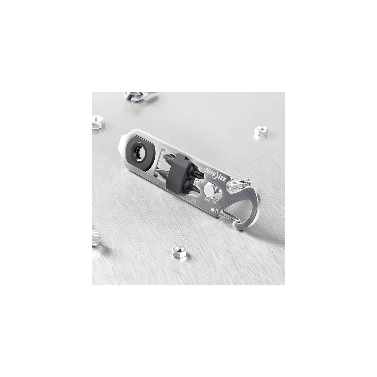 Nite Ize moschettone inox multifunzione chiave a cricchetto DoohicKey KMTRT-11-R