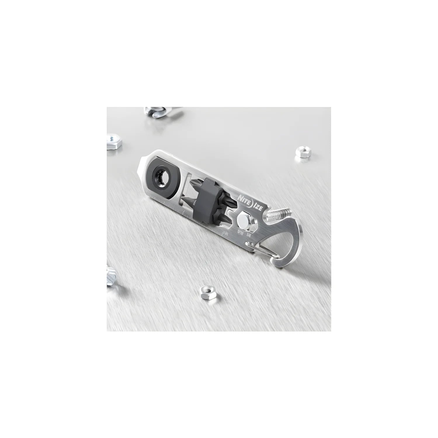 Nite Ize moschettone inox multifunzione chiave a cricchetto DoohicKey KMTRT-11-R