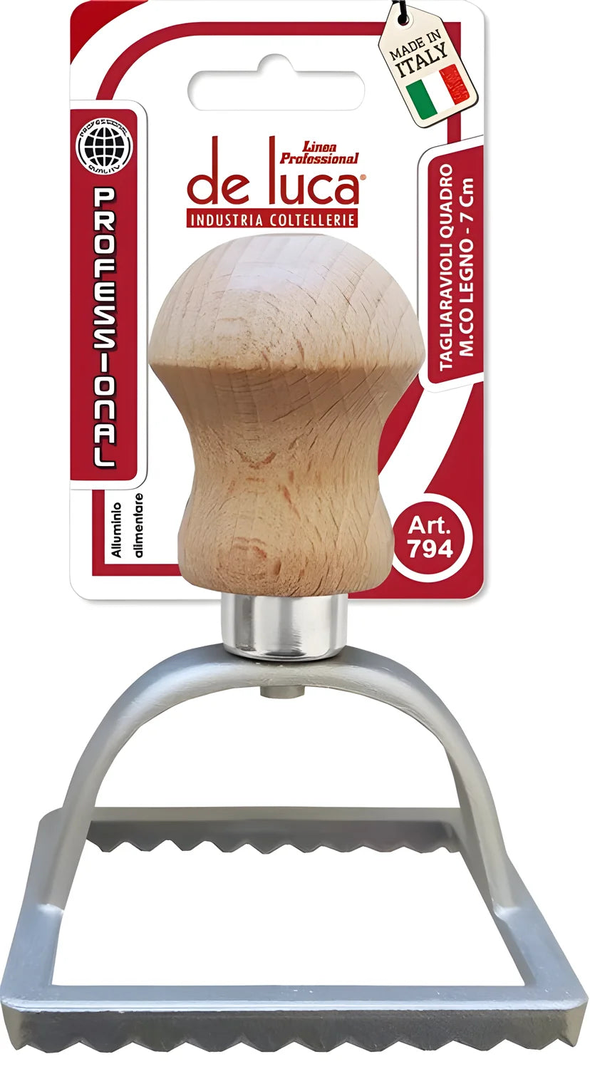 De Luca Tagliaraviolo professionale quadrato in alluminio alimentare 7x7 cm AG007948