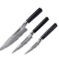 Samura set di 3 coltelli Damascati da: cuoco 20 cm, filettare 12 cm, spelucchino 9 cm in confezione regalo sd-0220