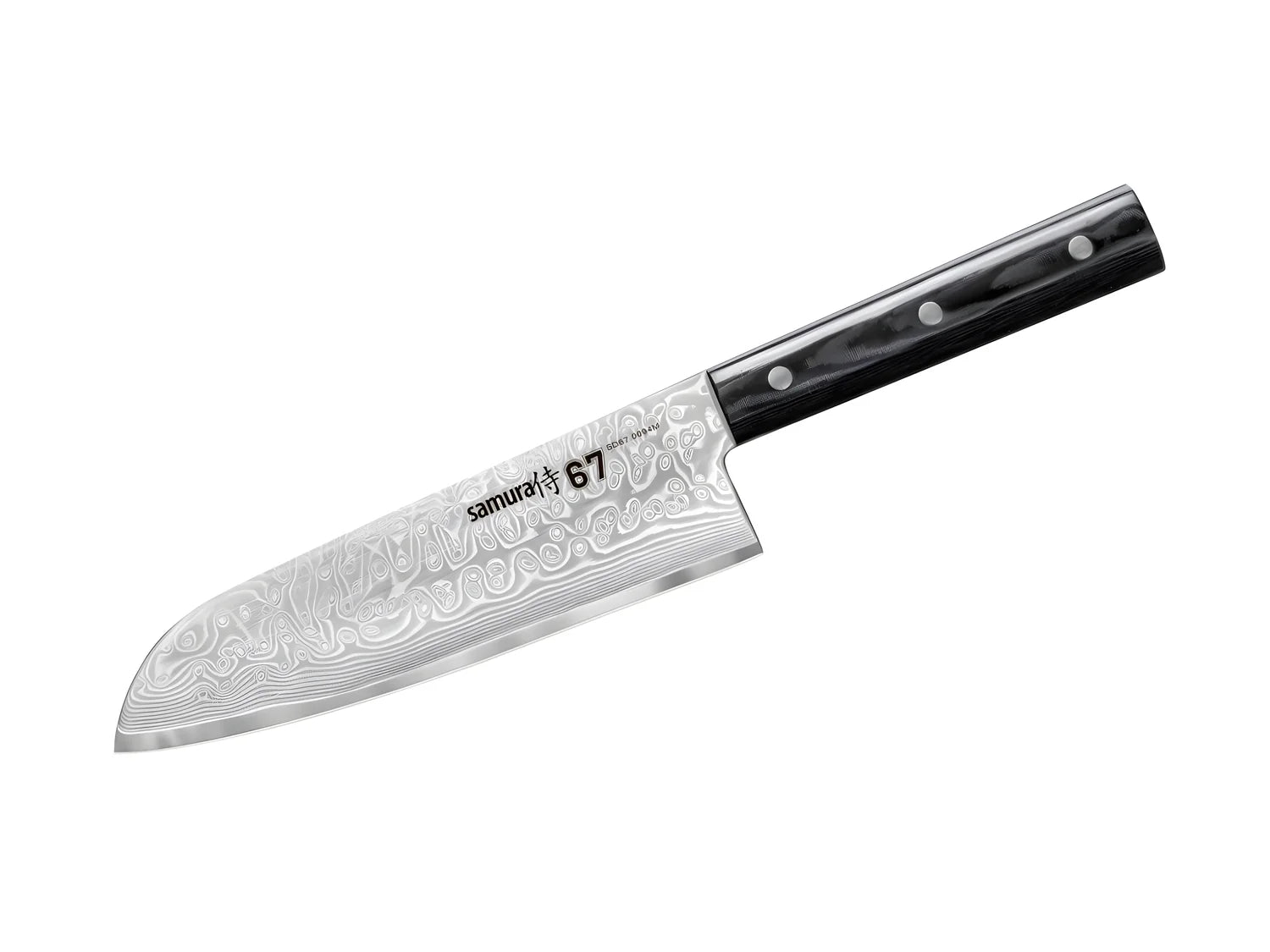 Samura coltello damascato 67 strati SANTOKU CM.17,5 SD67-0094M