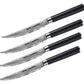 Samura set di 4 coltelli da bistecca (Steak knife) DAMASCUS con lama di CM.12 SD-0031S