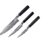 Samura set di tre coltelli damascati da CUOCO, da FILETTARE e SPELUCCHINO SD-0230
