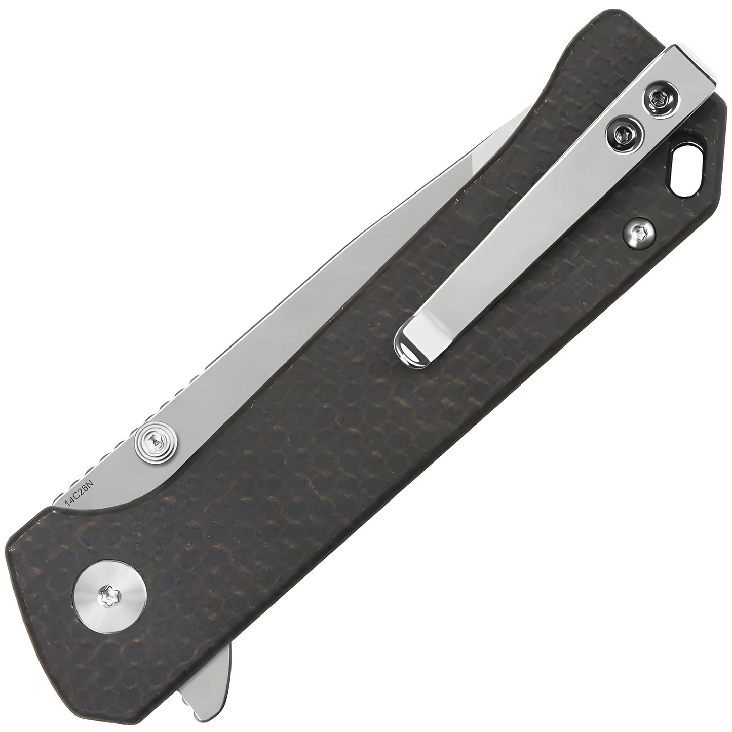 QSP coltello serramanico lama acciaio 14C28N manico micarta QS148-A1