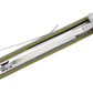 QSP coltello serramanico lama 82 mm in acciaio D2 manico micarta QS102-A