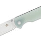 QSP coltello serramanico Parrot lama 82 mm in D2 impugnatura in G-10 QS102-C giada
