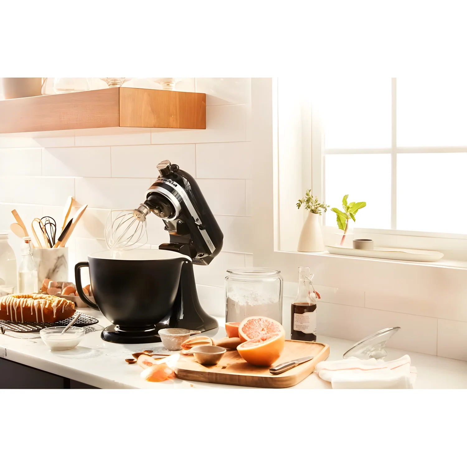 KitchenAid Planetaria Artisan con testa reclinabile 4,8L Nero Onice + Accessori