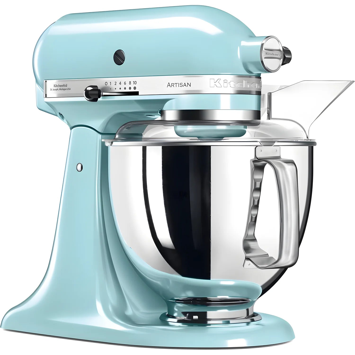 KitchenAid Planetaria Artisan con testa reclinabile 4,8L Blu Ghiaccio + Accessori