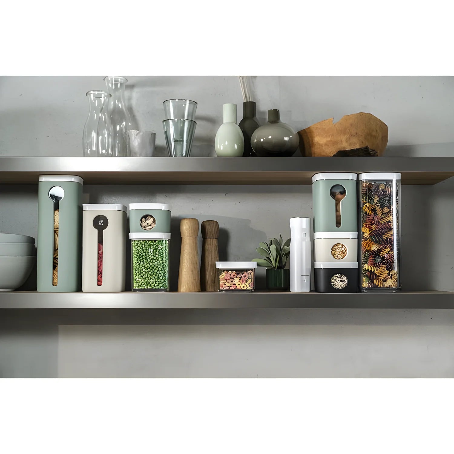 Zwilling Fresh & Save CUBE Starter Set con Pompa Sottovuoto – 6 Pezzi, Trasparente-Bianco, Art. 1025401