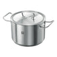 Zwilling TWIN Classic Set 9 Pezzi: 4 Pentole, 1 Casseruola, 4 Coperchi – Acciaio Inox 18/10, Induzione