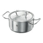 Zwilling TWIN Classic Set 9 Pezzi: 4 Pentole, 1 Casseruola, 4 Coperchi – Acciaio Inox 18/10, Induzione