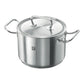 Zwilling TWIN Classic Set 9 Pezzi: 4 Pentole, 1 Casseruola, 4 Coperchi – Acciaio Inox 18/10, Induzione