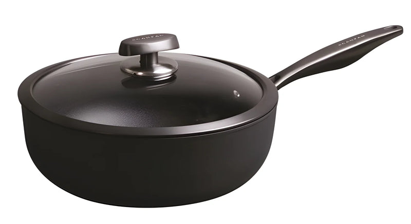 Scanpan padella cm Ø26  "Pro SB+ Induction" alta 8,5 cm antiaderente fonda con coperchio in vetro