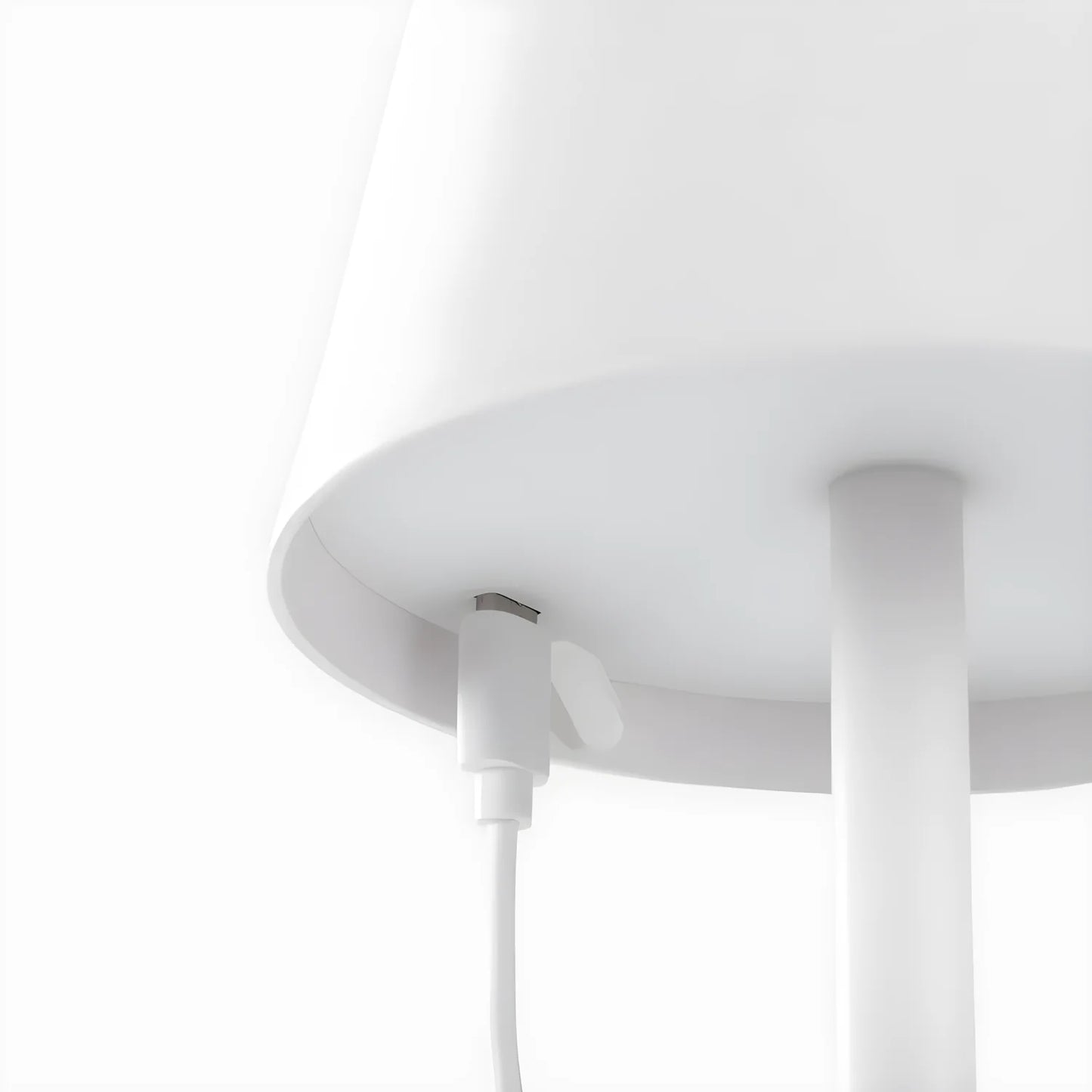 Luminart Lampada portatile a Led ricaricabile, accensione e regolazione luce touch, in alluminio bianco