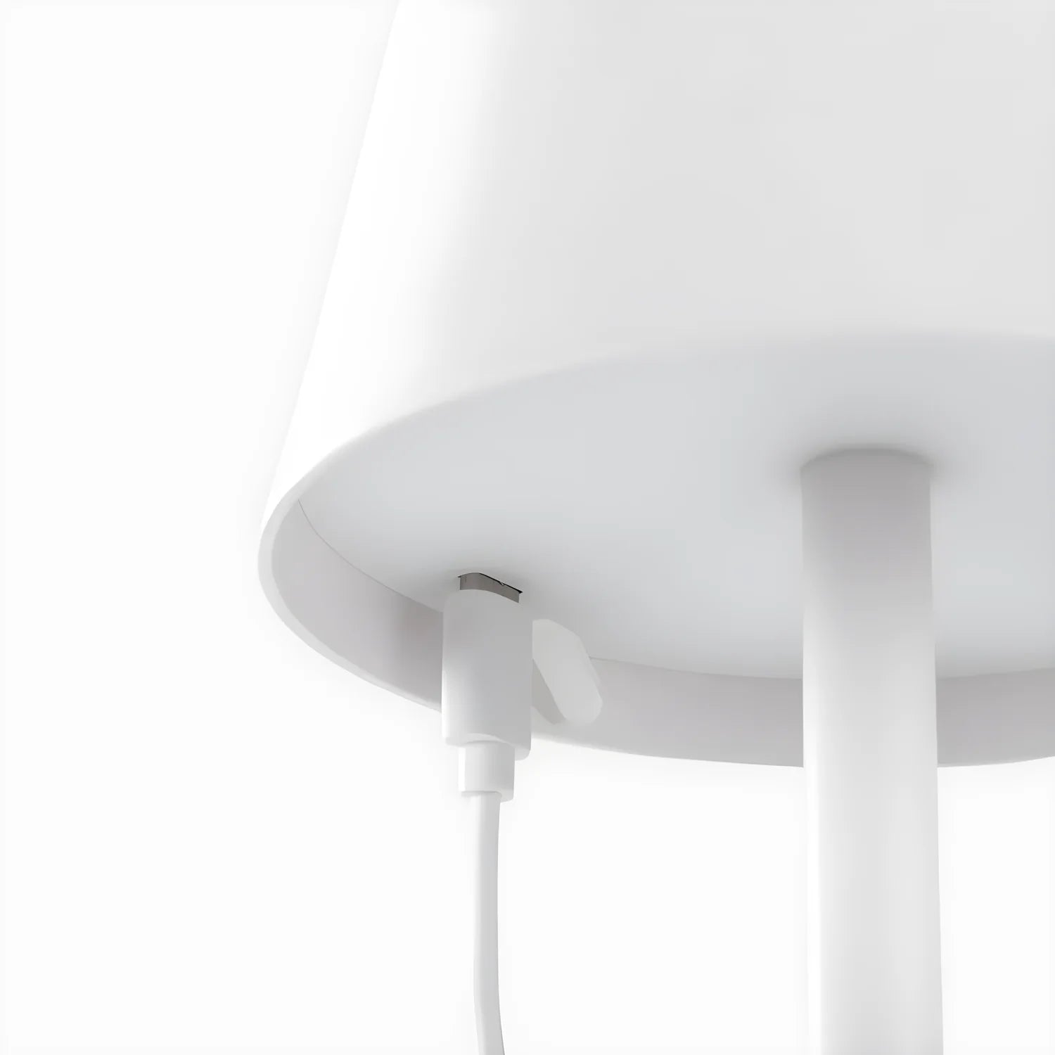 Luminart Lampada portatile a Led ricaricabile, accensione e regolazione luce touch, in alluminio bianco