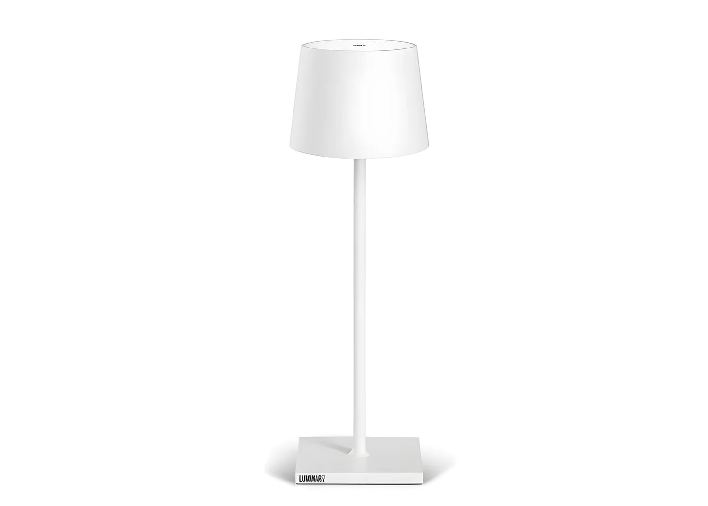 Luminart Lampada portatile a Led ricaricabile, accensione e regolazione luce touch, in alluminio bianco