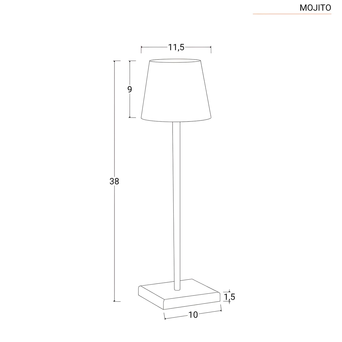Luminart Lampada portatile a Led ricaricabile, accensione e regolazione luce touch, in alluminio bianco