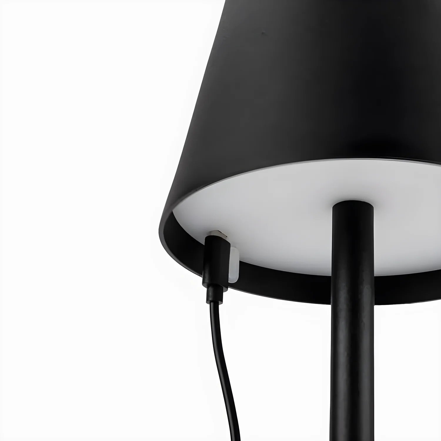 Luminart Lampada portatile a Led ricaricabile, accensione e regolazione luce touch, in alluminio nero