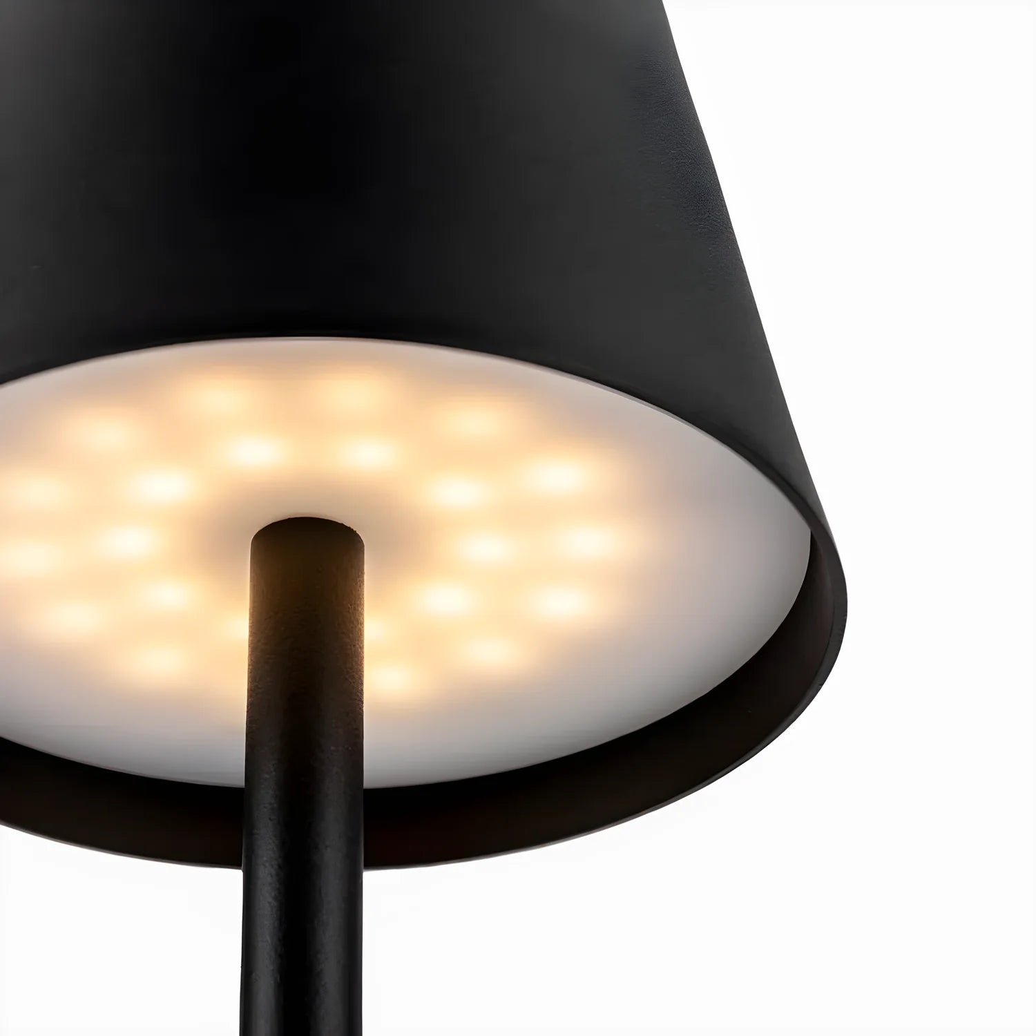 Luminart Lampada portatile a Led ricaricabile, accensione e regolazione luce touch, in alluminio nero